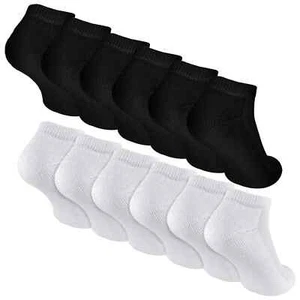 3 Pairs Childrens High Quality Trainer Socks Plain School Sports Wear Shoe Liner - Picture 1 of 1