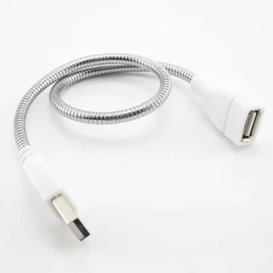 USB Male to Female Extension Cable LED Light Adapter Metal Hose for PC Notebook - Picture 1 of 6