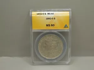 1892-O DOLLARO ARGENTO MORGAN CERTIFICATO ANACS MS60 - Foto 1 di 4