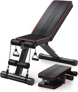 Hantelbank Trainingsbank Schrägbank Fitnessbank Klappbar Verstellbar bis 150kg - Bild 1 von 9
