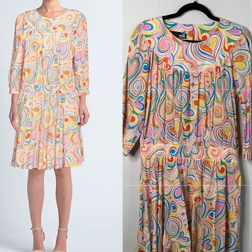 Love Moschino NUOVO abito barbie cuori caramelle taglia 8