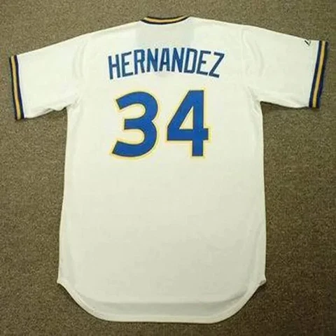 FELIX HERNANDEZ SEATTLE MARINERS Stitched 1970'S ERA Throwback Jersey NWOT 2XL Cover
