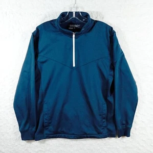 Nike Golf Jacket Mens Medium Blue Tour Long Sleeve 1/4 Zip Mock Neck Therma-Fit - Picture 1 of 8