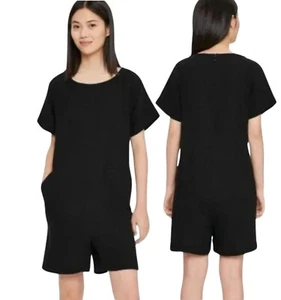 Eileen Fisher Strampler Bio Baumwolle Gaze Gr. M schwarz Lagenlook - Bild 1 von 7