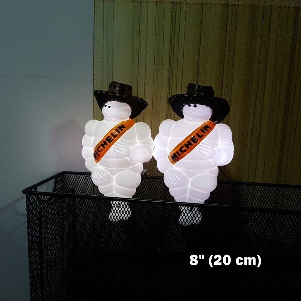 2x8" Bibendum Michelin Man Collectible Doll +LED+Hat Ads Tire Decor Welcome Sign - Image 1 of 4