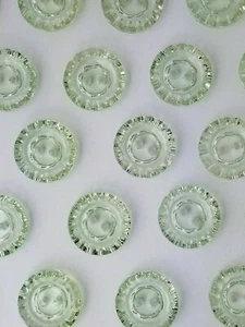 SIZE 20L - 1/2", CRYSTAL BUTTON, MINT, 1 DOZEN, SHINY FINISH, FREE SHIPPING USA - Picture 1 of 1