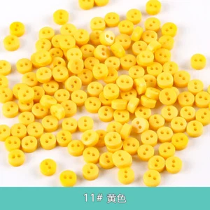 200pcs 6mm Mini Buttons Round Resin Doll Clothing Sewing Handmade 2 holes DIY  - Picture 1 of 17