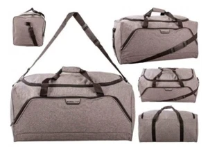 GREY LARGE HOLDALL POLYESTER BAG NEW FREE NEXT DAY P&P (S116) - Picture 1 of 2