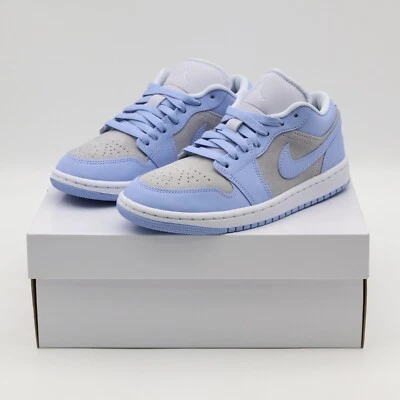 DC0774-050 Nike Air Jordan 1 futebol baixo cinza alumínio branco (feminino) - Imagem 1 de 4