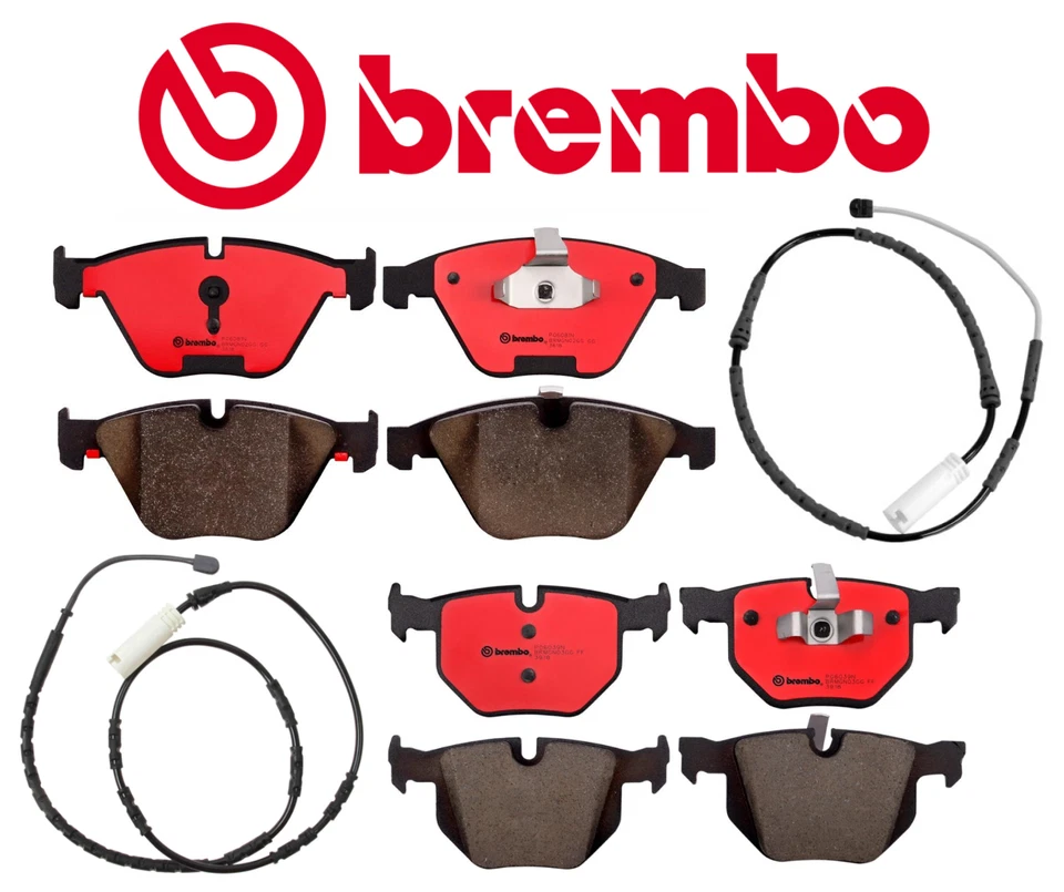 Juego de pastillas de freno delanteras y traseras de cerámica para BMW X1 xDrive35i OEM Brembo + sensor Foto 1 de 1