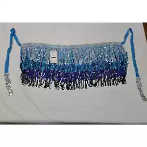 Belly Dance Hip Scarf Sequin Tassel Skirt Wrap Sparkly Rave Costume for Women - Picture 1 of 11
