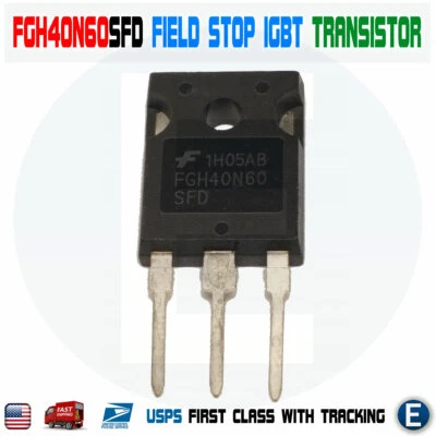 FGH40N60SFD Field Stop IGBT 40N60 40A 600V FGH40N60 Transistor Fairchild TO-247 - Image 1 of 3