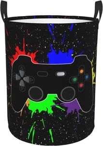 Gaming Theme Laundry Hamper, Joystick Storage Basket 62L for Home, Dorm, Nursery - Picture 1 of 12