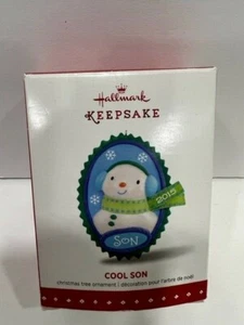 Hallmark Keepsake Cool Son 2015 Christmas Tree Ornament Snowman New - Picture 1 of 4