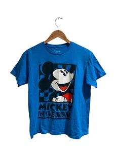Disney Mickey Mouse The True Original Blue T Shirt Youth Size Large 13-16 GUC - Picture 1 of 10