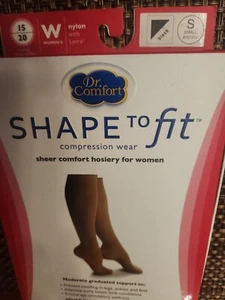 Dr Comfort Shape to Fit Women Sheer Comp  15-20 mmHg S 5-7 Black 101212 - Picture 1 of 5