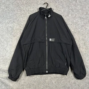Vintage Russel Sportjacke Herren Größe Medium schwarz Track Training Windbreaker - Bild 1 von 16