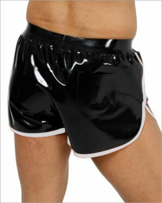 Latex Rubber Boxer Shorts Loose Cozy Polished Short Pants Gummi Sport Unterhose - Bild 1 von 4