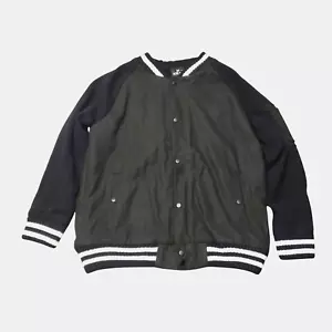 X RAY Jeans Herren Wollmischung College Jacke mit Acryl Ärmeln Schwarz Größe 2XL - Bild 1 von 8
