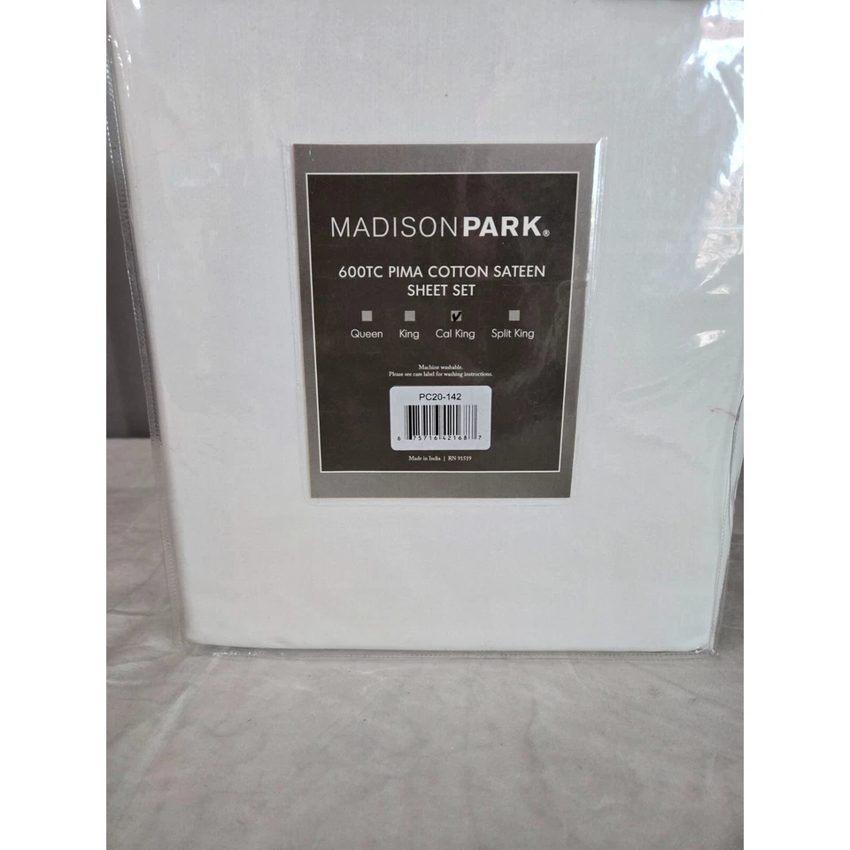 Madison Park 600 Thread Count Pima Cotton Sheet Set - Image 1 of 1