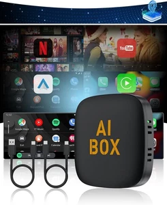 Wireless CarPlay Al box Android Auto WIFI Adapter Converter w/ Netflix YouTube - Picture 1 of 13