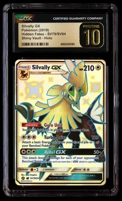 CGC 10 PRISTINE Silvally GX SV79/SV94 Pokemon Hidden Fates 2019 English - Image 1 of 3