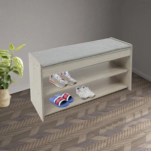 NUEVO banco de zapatos moderno banco de almacenamiento de zapatos banco de porche 80 * 24 * 44 cm banco de zapatos - Imagen 1 de 22