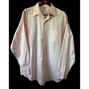 Brooks Brothers 1818 Pink Regent Non Iron Button Up Dress Shirt sz 17.5-6/7 - Picture 1 of 6