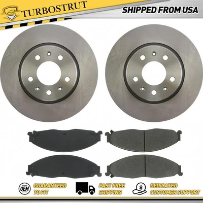 Front Brake Pads and Rotors Kit for 2003-2005 Cadillac CTS Lifetime Warranty - Image 1 of 2