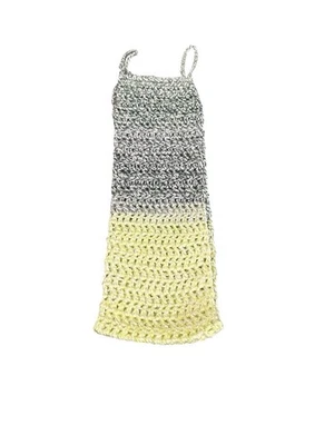 NEW handmade crochet hanging toilet paper roll holder holds 2-3 rolls green - Image 1 of 4