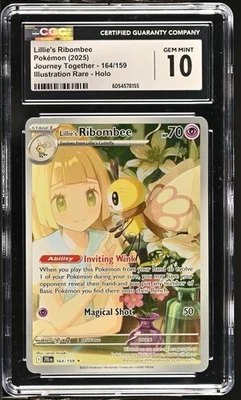 Lillie's Ribombee 164/159 CGC 10 GEM - Illustration Rare - Journey Together - Image 1 of 2