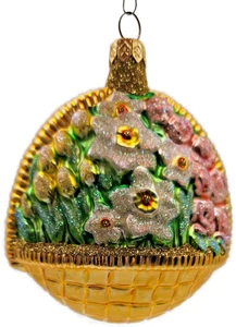 Patricia Breen Flowers For My Love Gold Tulpen Frühling Weihnachtsschmuck Korb - Bild 1 von 11