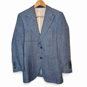 Suitsupply Herren Sakko Blazer hellblau Leinen Wolle spitzes Revers Havanna Gr. 36 - Bild 1 von 18