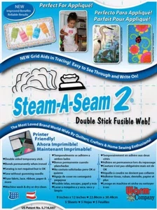 Steam A Seam 2, Double Stick Fusible Web, 5 Sheets, 9 x 12", Warm Co. 5517WNN - Picture 1 of 1