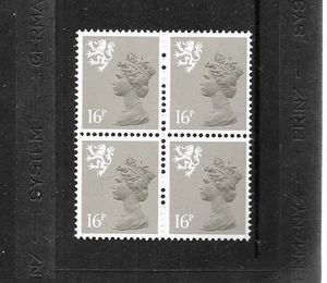 GB SCOTLAND  1983 16p drab  vf MINT never hinged block of 4 - SG S42 - Picture 1 of 1