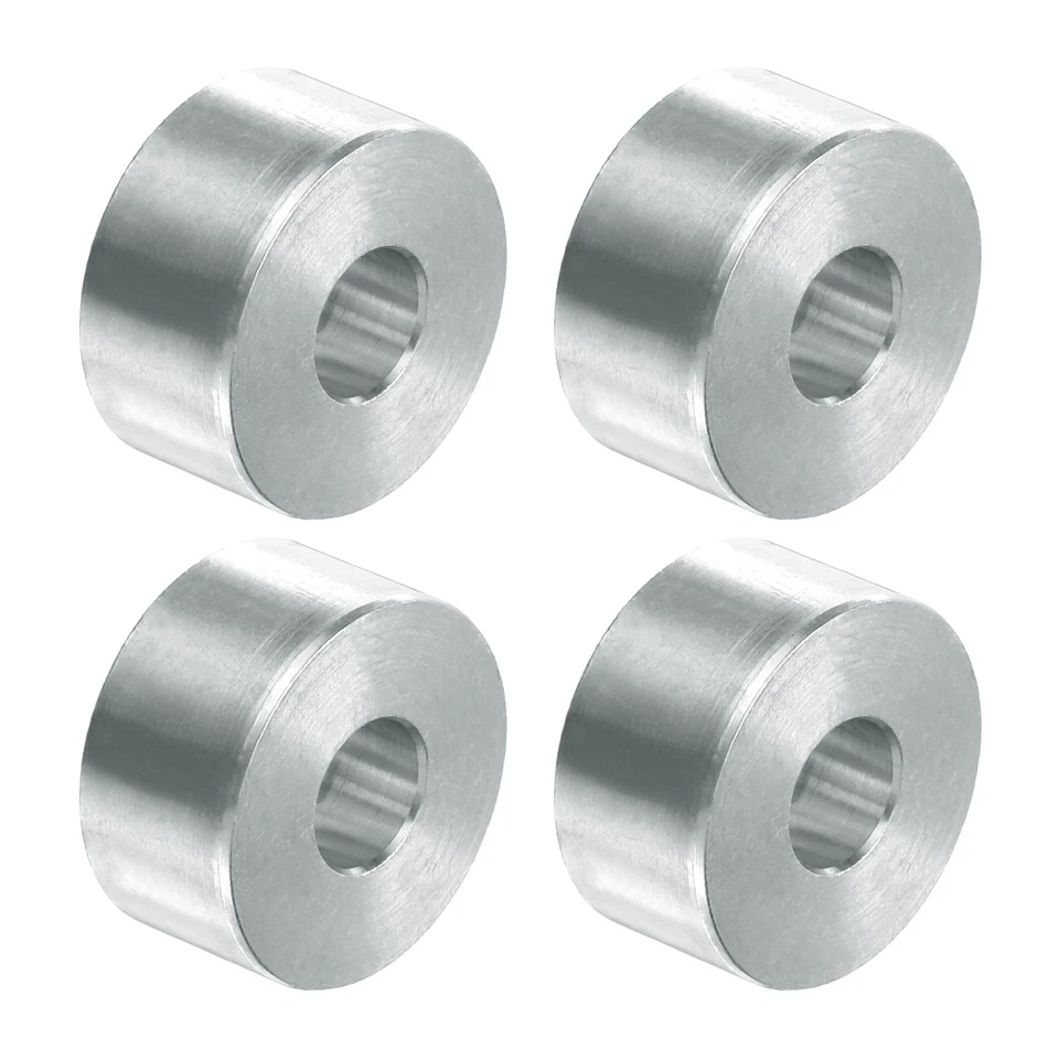 4 peças espaçador de alumínio 3/8" furo x 1" OD x 1/2" comprimento parafuso bucha de apoio novo - Imagem 1 de 4