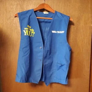 Vintage Walmart Employee Vest Blue, Medium, U.S.A. - Picture 1 of 6