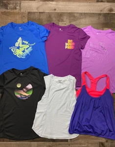 All In Motion Old Navy Girls Lot of 6 Sz Large Tank Tops T Shirts Spring/Summer - Picture 1 of 19