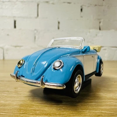 New Ray 1:43 48489 1951 Volkswagen VW Golf Beetle Cabriolet VW1200 Blue Cream - Image 1 of 4