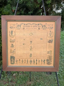 Gabinete Three Mountaineers Herbs & Spices 1965 de madera 19"x20" etiqueta original. - Imagen 1 de 13