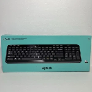 Logitech K360 Wireless Keyboard Black Compact Slim - New - Open Box - Picture 1 of 24