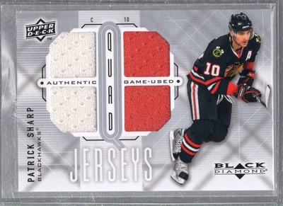 2009-10 Upper Deck Black Diamond Quad Jerseys Patrick Sharp #QJ-PS - Image 1 of 2