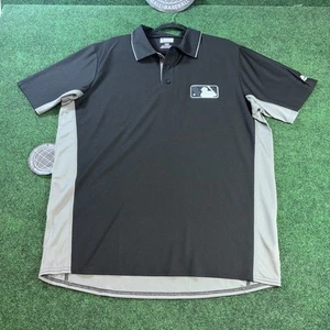 Majestic MLB offizielles Schiedsrichter Poloshirt Baseball Größe Large S/S schwarz neu ohne Etikett - Bild 1 von 6