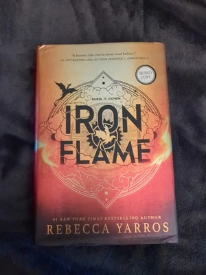 Rebecca Yarros IRON FLAME SIGNED New 1st Ed Hardcover Full Autograph Spray Edges Foto 1 de 4