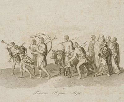 G. DÖBLER (1788-1845), Fubicines. Hostiae. Popae,  1819, KSt. Klassizismus - Bild 1 von 4