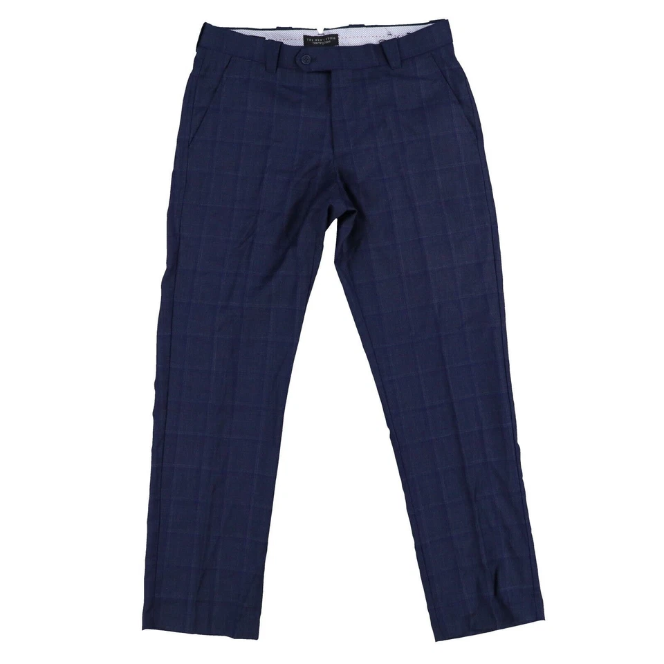 The Men's Store Bloomingdale's Mens Dress Pants Classic Fit Wool Tonal-Check New - Image 1 of 1