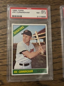1966 Topps #532  1966 #532 Monteagudo, #541 Oliver, #531 Cunningham PSA 8 NM-MT - Picture 1 of 3