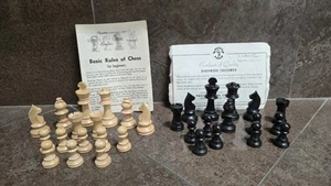 VINTAGE PLEASANTIME CRAFTED GAME CLASSIC Cavalier CHESS WOOD PIECES Replacements - Picture 1 of 15
