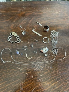 Scrap Sterling Silver 925 Jewelry Lot Scrap or Wear 1.7 Oz - Picture 1 of 8
