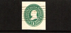 1899 U.S. STAMPED ENVELOPE 1c Grn on White  Franklin Sc#U352 Postally Used VF - Picture 1 of 1